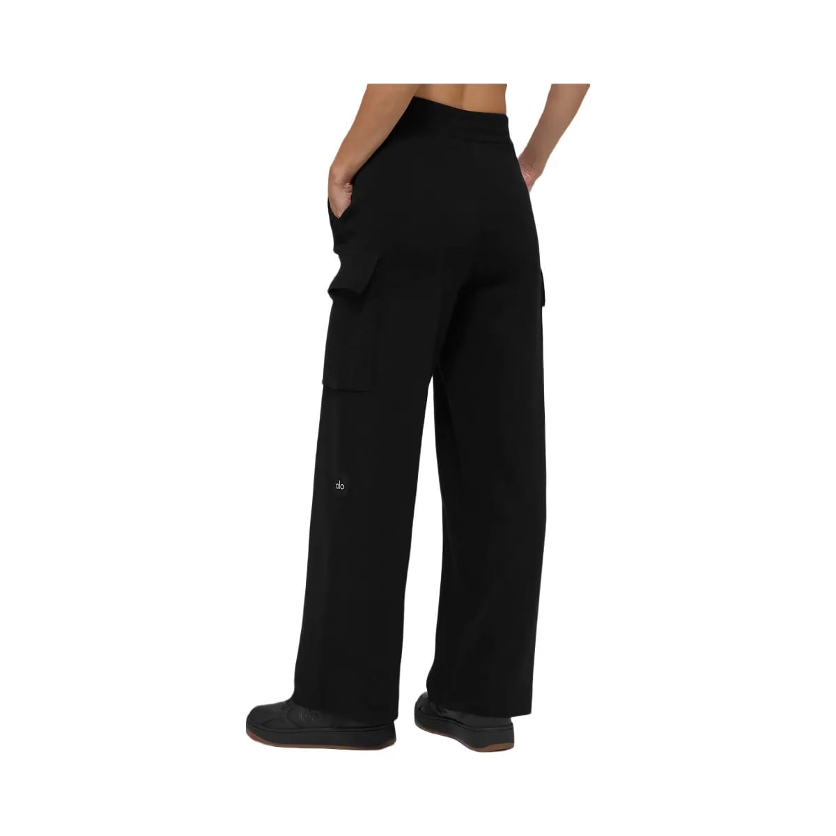 Alo Women's Scholar Knit High-Waist Cargo Pant - Black