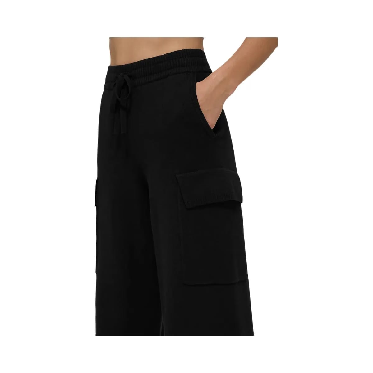 Alo Women's Scholar Knit High-Waist Cargo Pant - Black