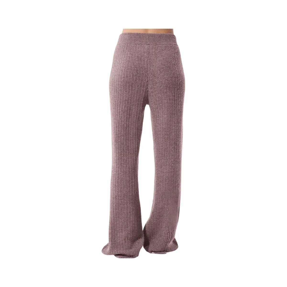 Alo Women's Cashmere High-Waist Plush Waffle Pant - Mushroom Heather
