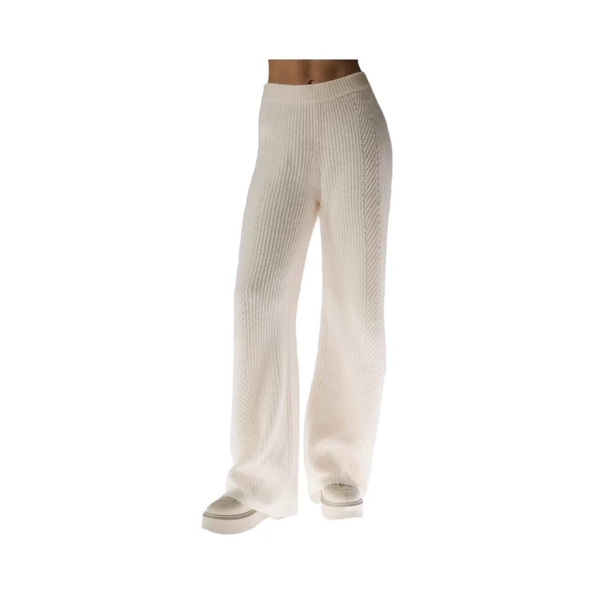 Alo Women's Winter Magic Cashmere Wide Leg Pant - Ivory