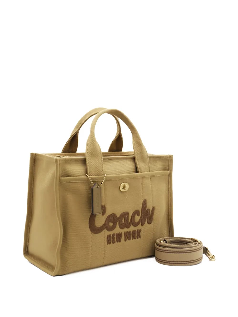 Field logo-appliqué tote bag