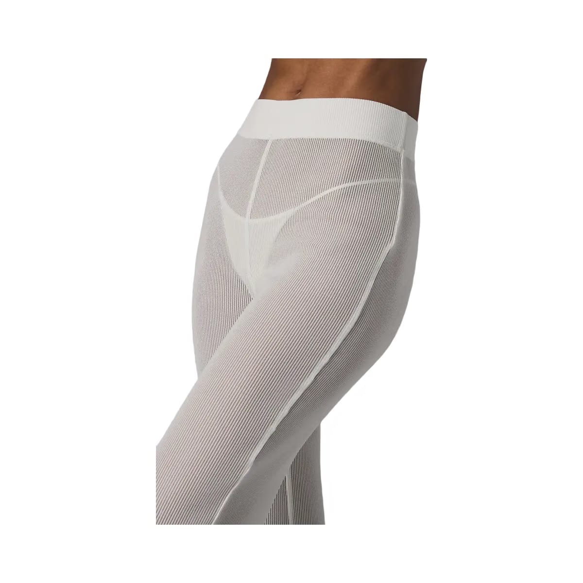 Alo Women's Striped Mesh Tropical Nights Flare Pant - Ivory