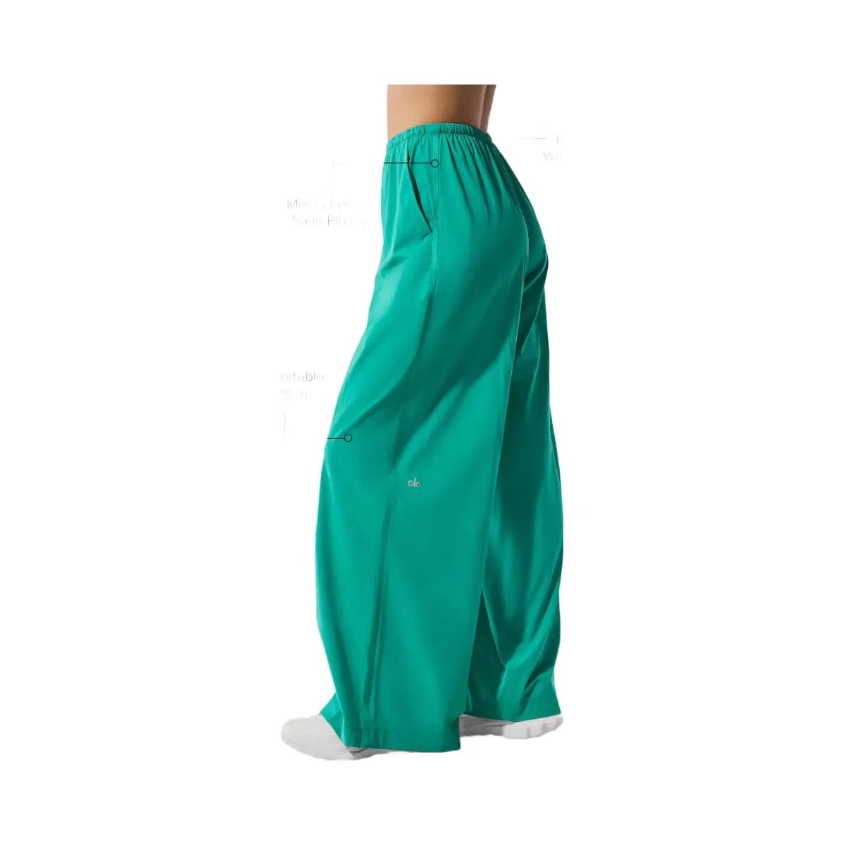 Alo Women's Breezy Wide Leg Pant (Long) - Spruce Green