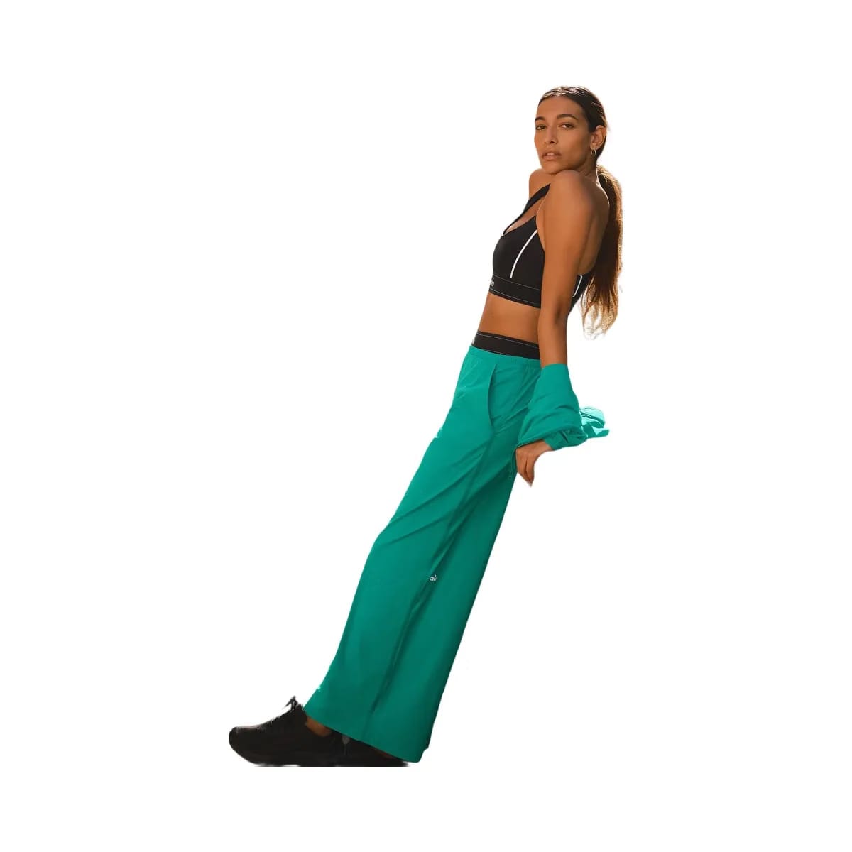 Alo Women's Breezy Wide Leg Pant (Long) - Spruce Green