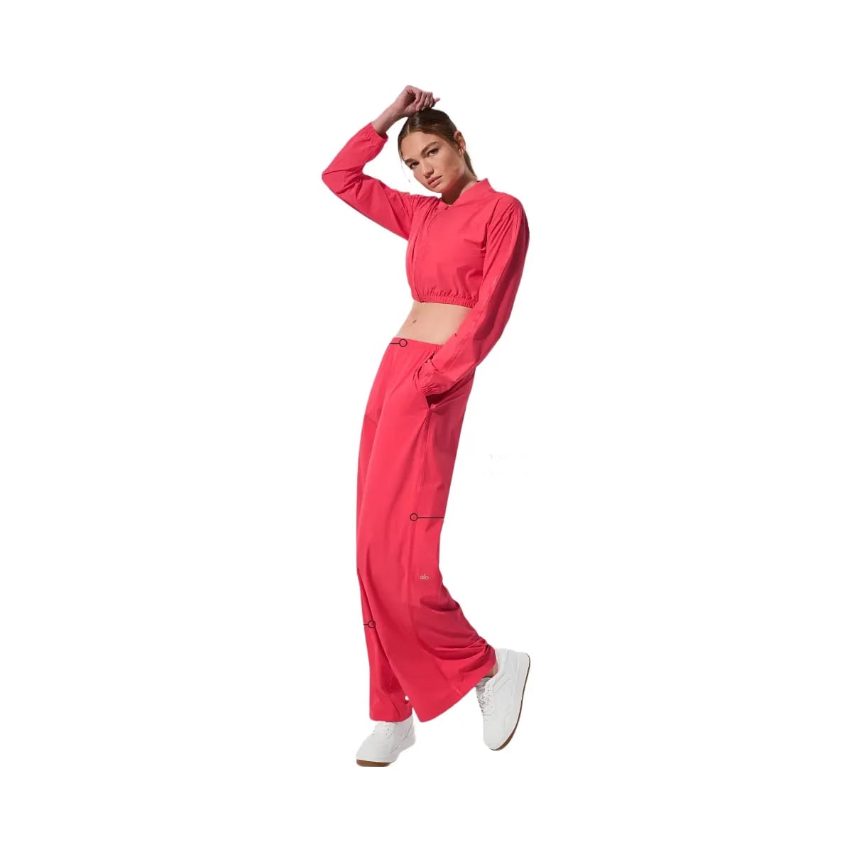 Alo Women's Breezy Wide Leg Pant (Long) - Candy Red