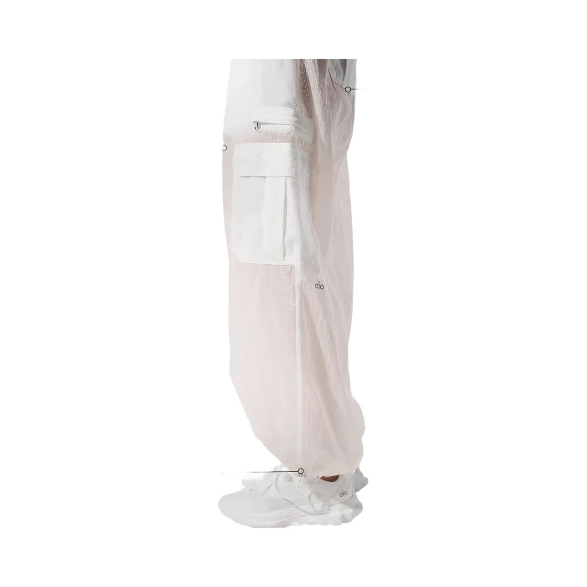 Alo Women's Sheer Game Time Wide Leg Jogger - White