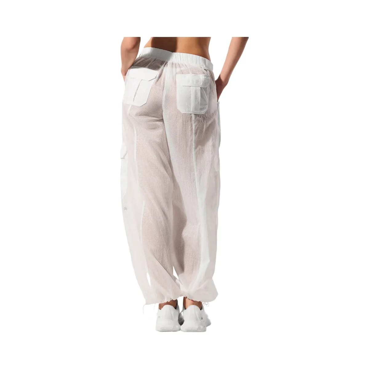 Alo Women's Sheer Game Time Wide Leg Jogger - White