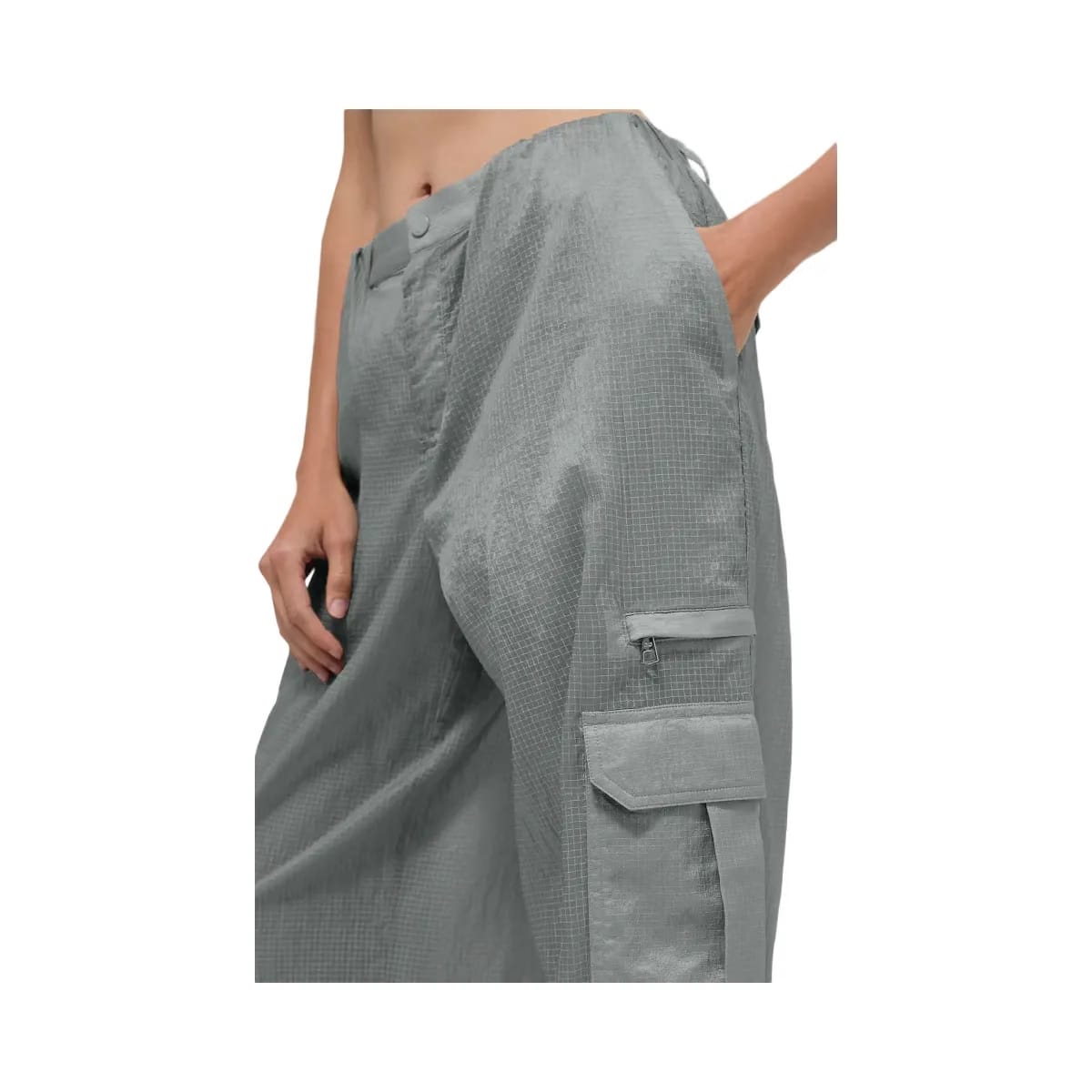 Alo Women's Sheer Game Time Wide Leg Jogger - Lunar Grey