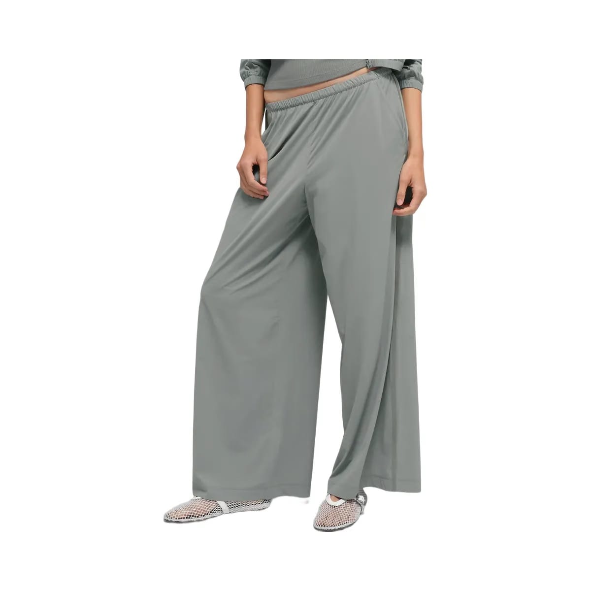 Alo Women's Breezy Wide Leg Pant (Regular) - Lunar Grey