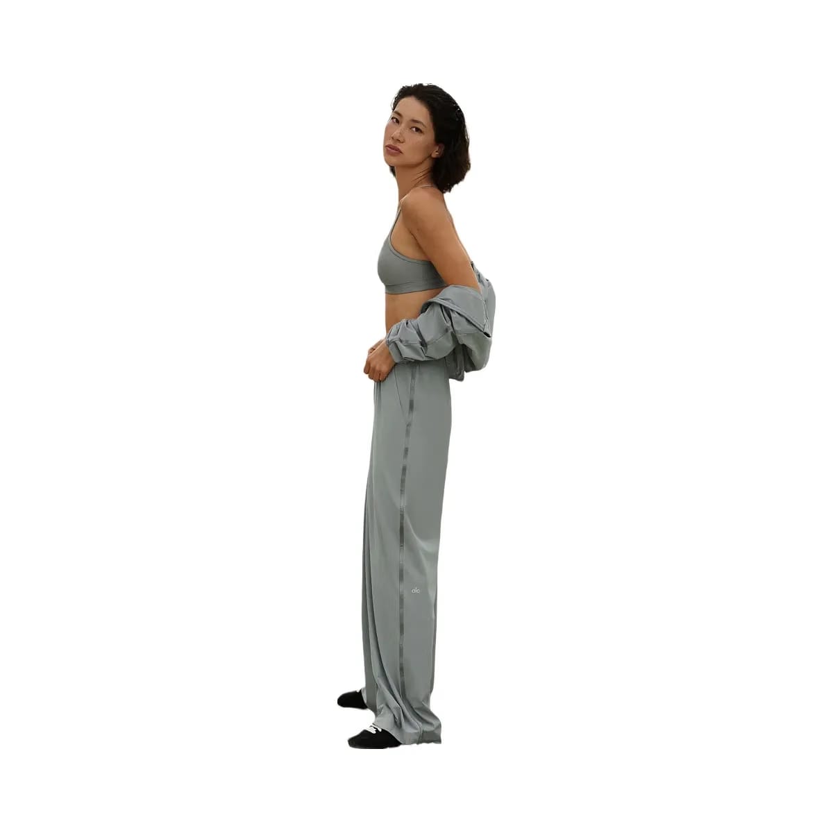 Alo Women's Breezy Wide Leg Pant (Regular) - Lunar Grey