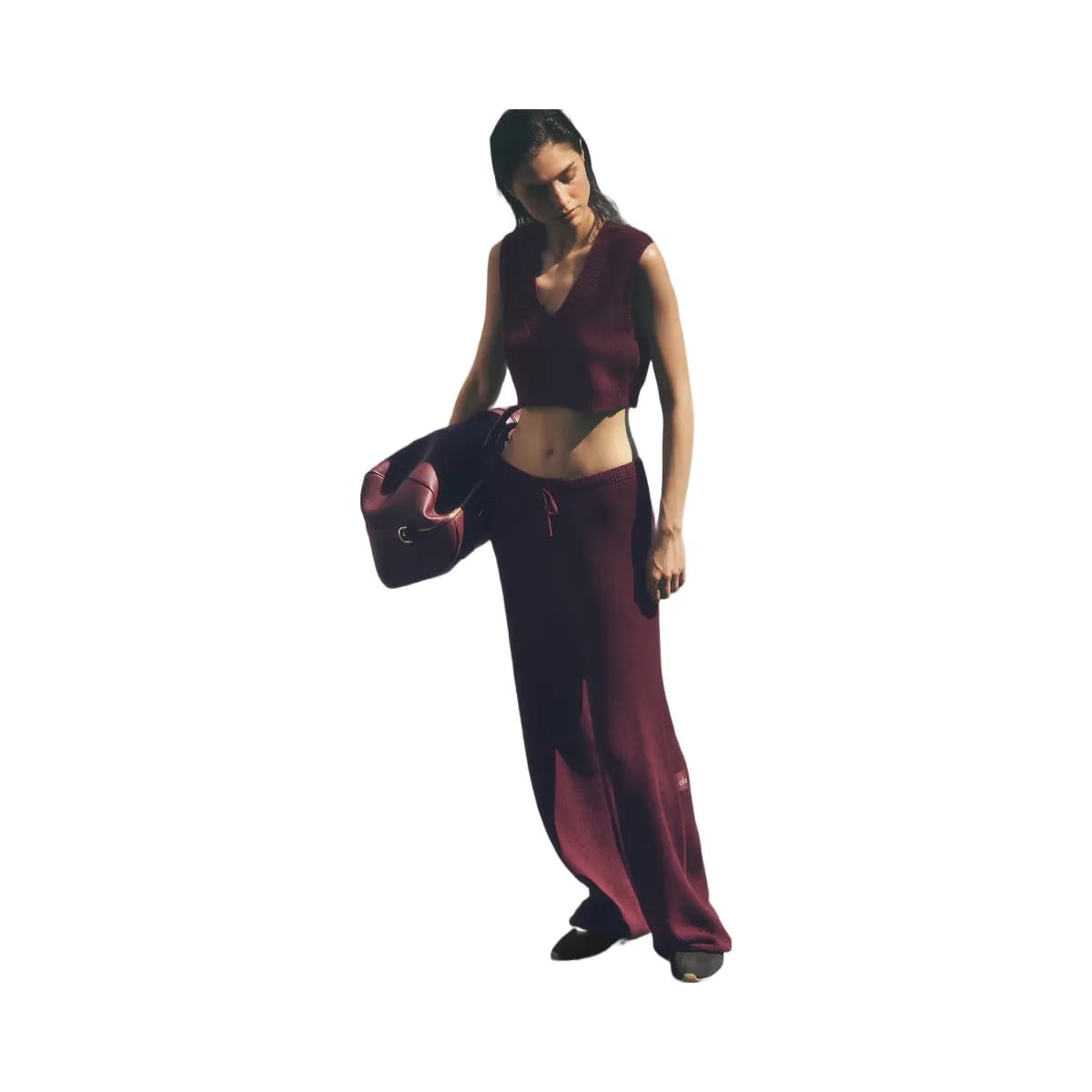 Alo Women's Supernatural Sweater Pant - Burgundy