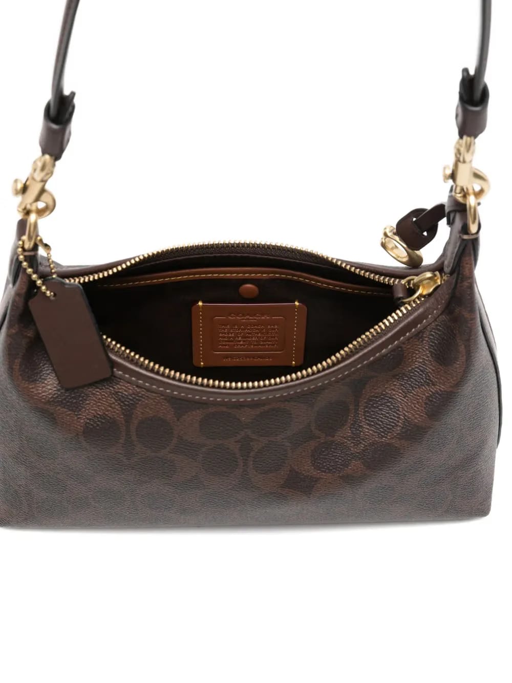 monogram-print shoulder bag