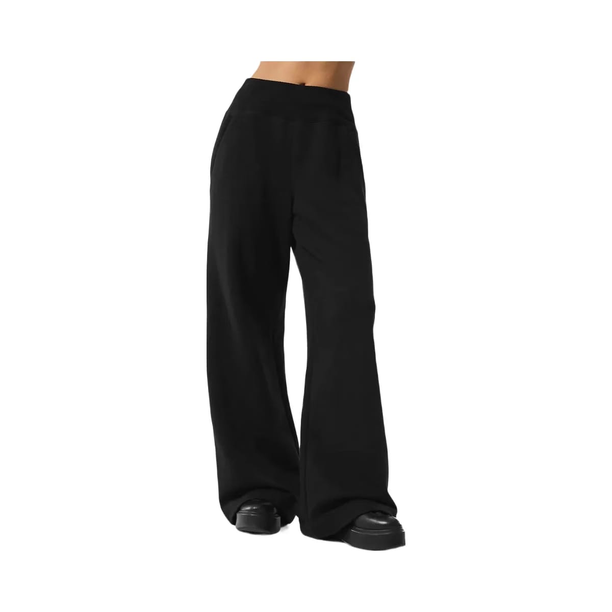 Alo Women's Serenity Wide Leg Sweatpant - Black
