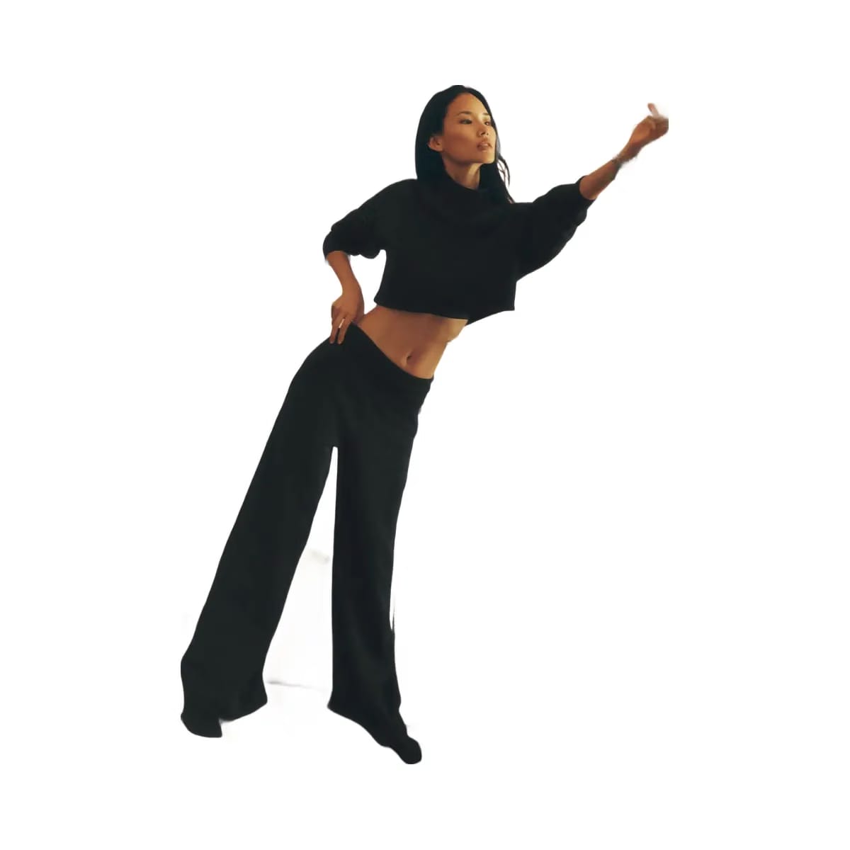 Alo Women's Serenity Wide Leg Sweatpant - Black
