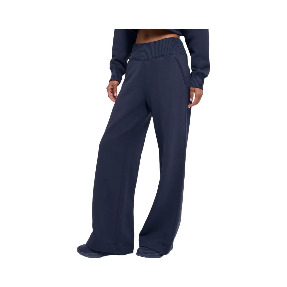 Alo Women's Serenity Wide Leg Sweatpant - Navy
