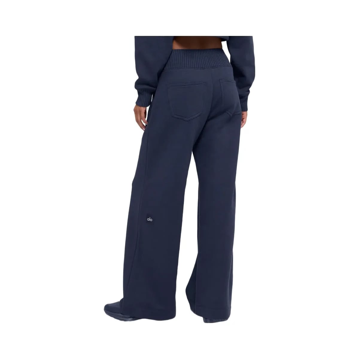 Alo Women's Serenity Wide Leg Sweatpant - Navy