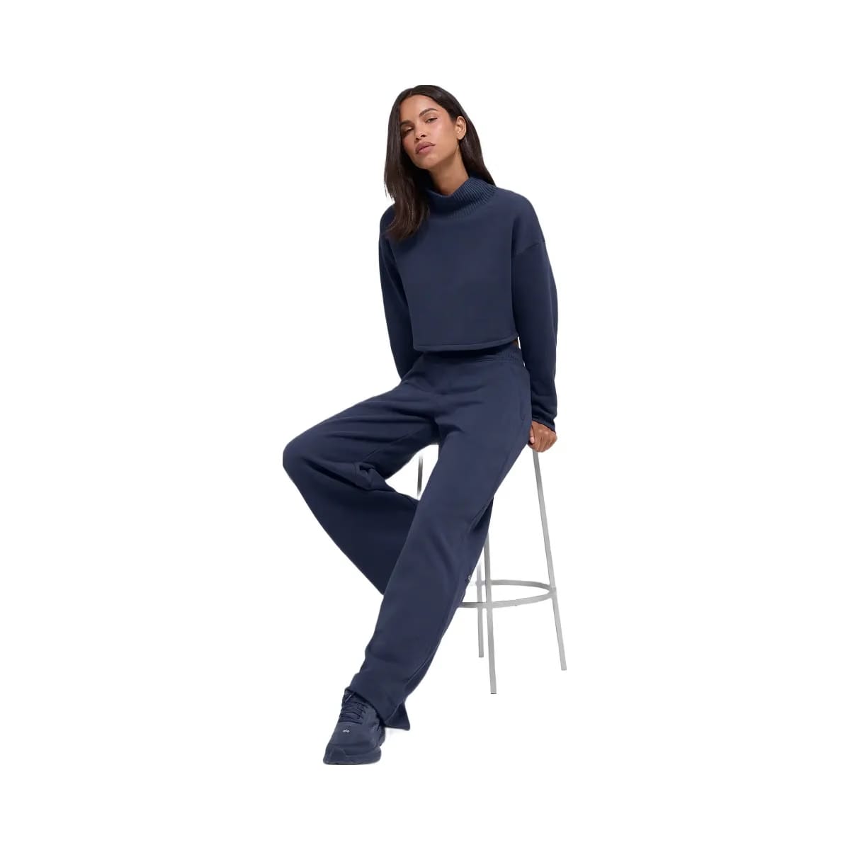 Alo Women's Serenity Wide Leg Sweatpant - Navy
