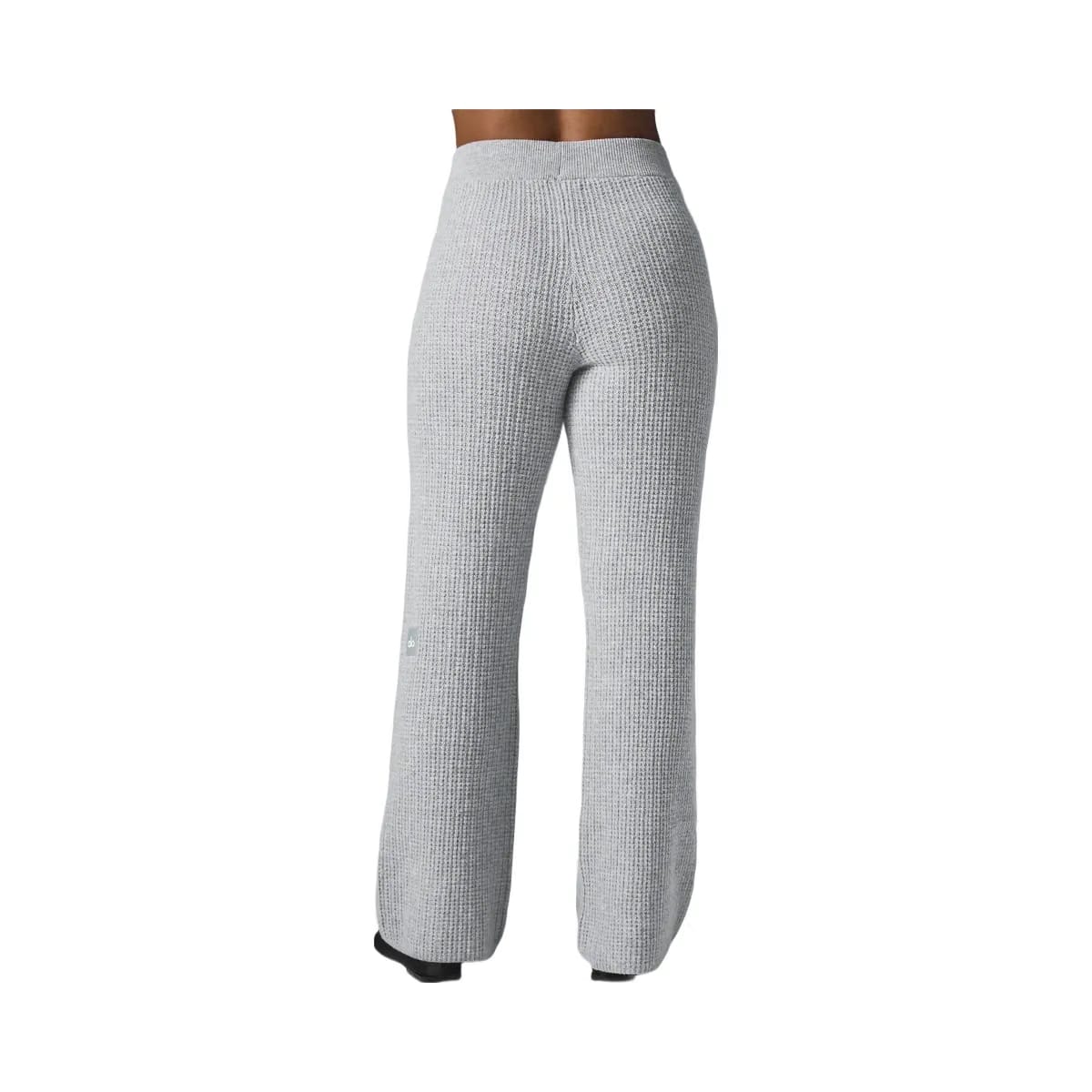 Alo Women's Cashmere High-Waist Plush Waffle Pant - Athletic Heather Grey