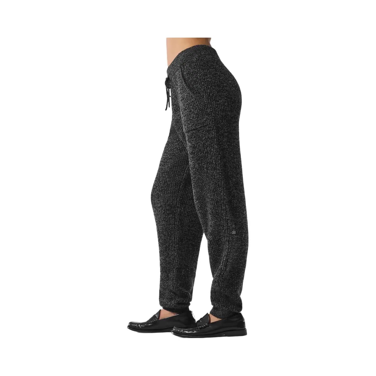Alo Women's Marl Sweater Pant - Black Marl