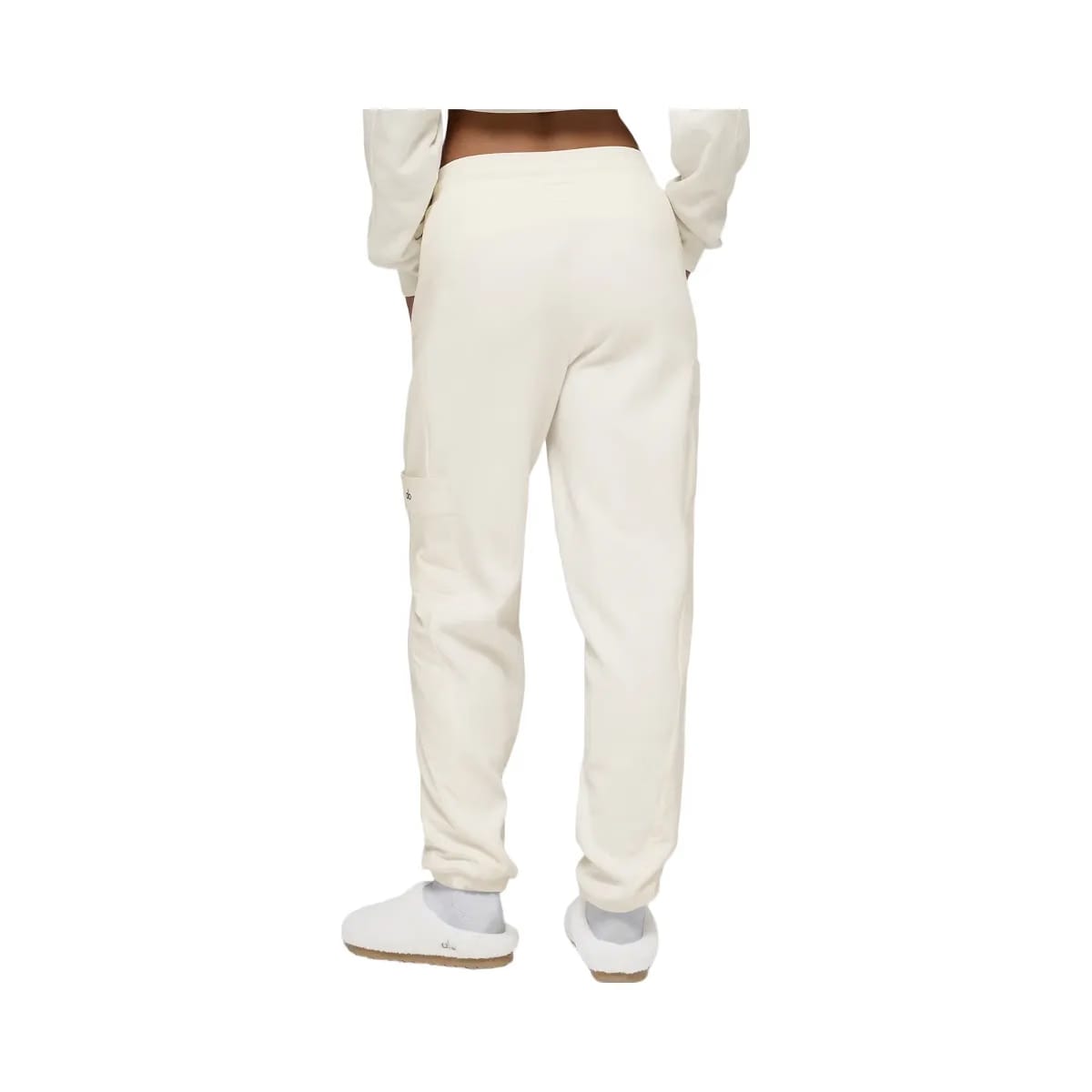 Alo Women's Polar Fleece Wintry Mix Pant - Ivory