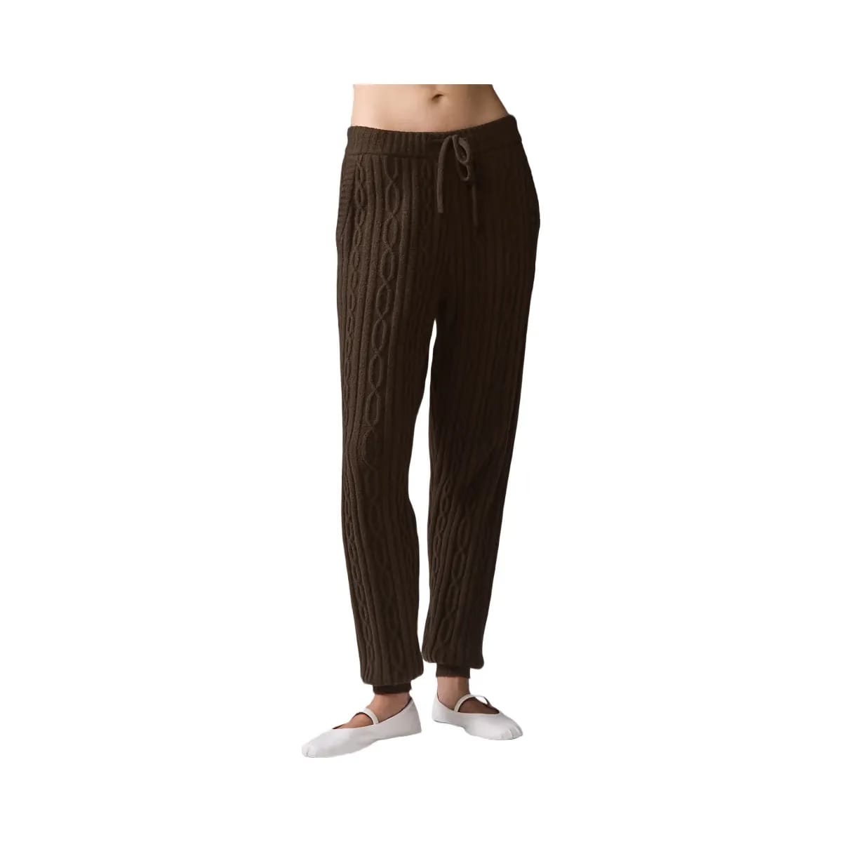 Alo Women's Cable Knit Winter Bliss Pant - Espresso