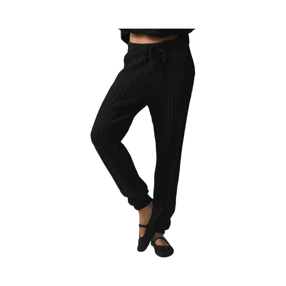 Alo Women's Cable Knit Winter Bliss Pant - Black