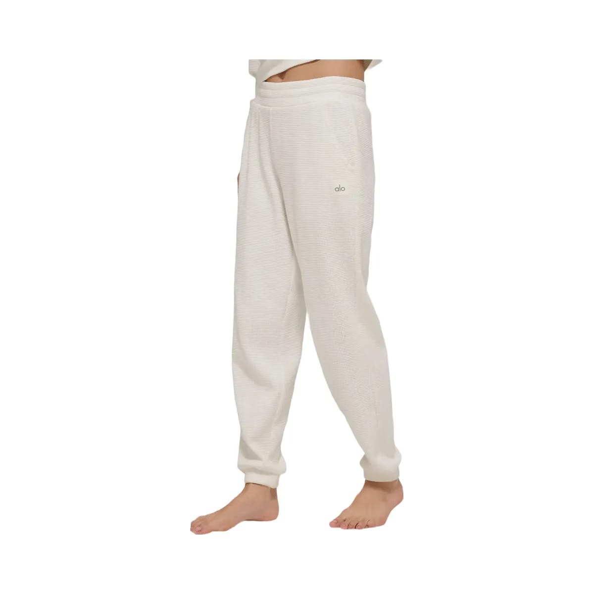 Alo Women's Waffle Weekend Escape Jogger - Ivory