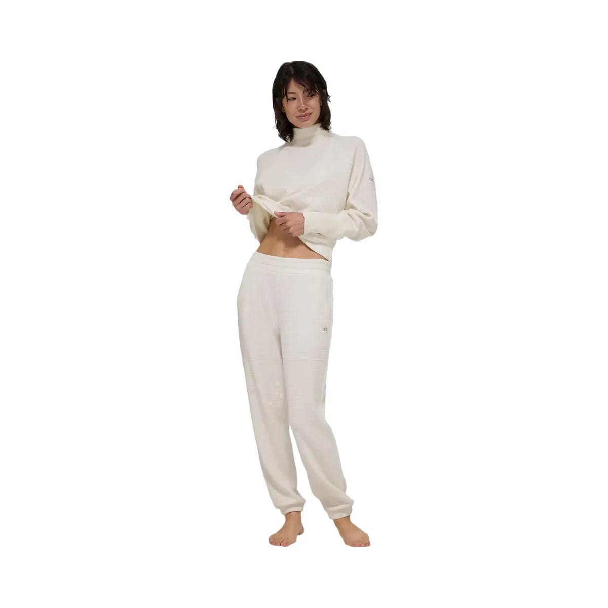 Alo Women's Waffle Weekend Escape Jogger - Ivory