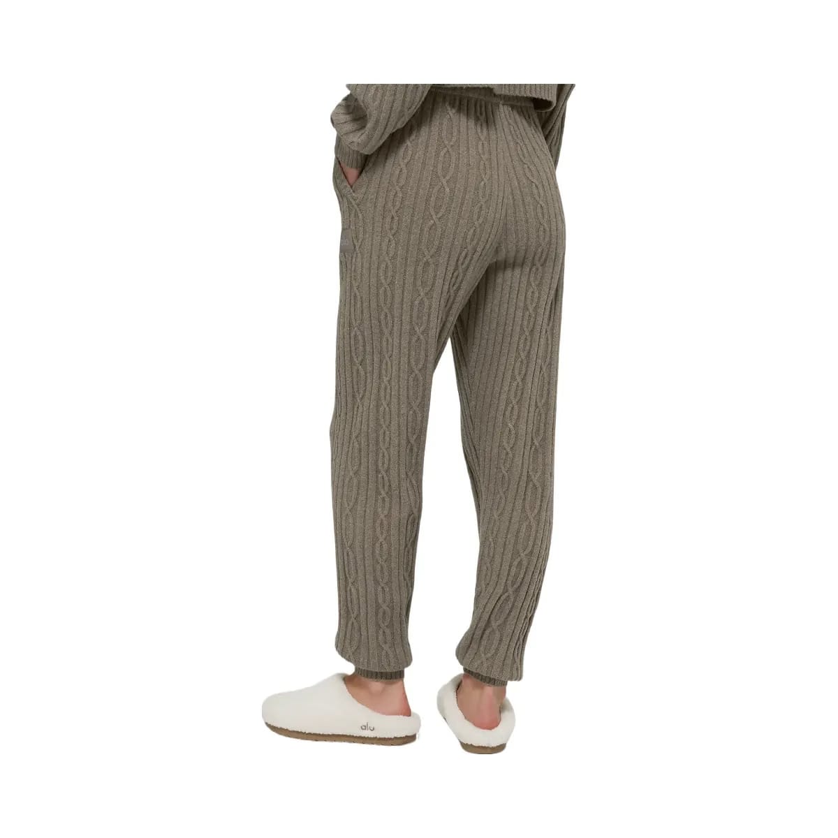Alo Women's Cable Knit Winter Bliss Pant - Light Cocoa