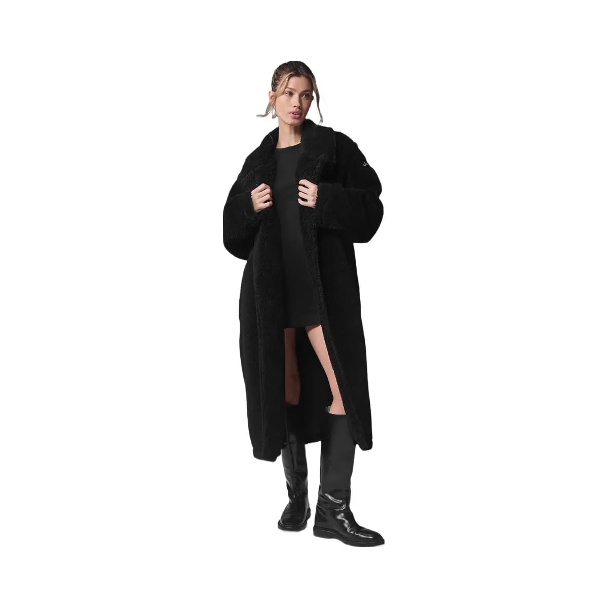 Alo Women's Oversized Sherpa Trench - Black