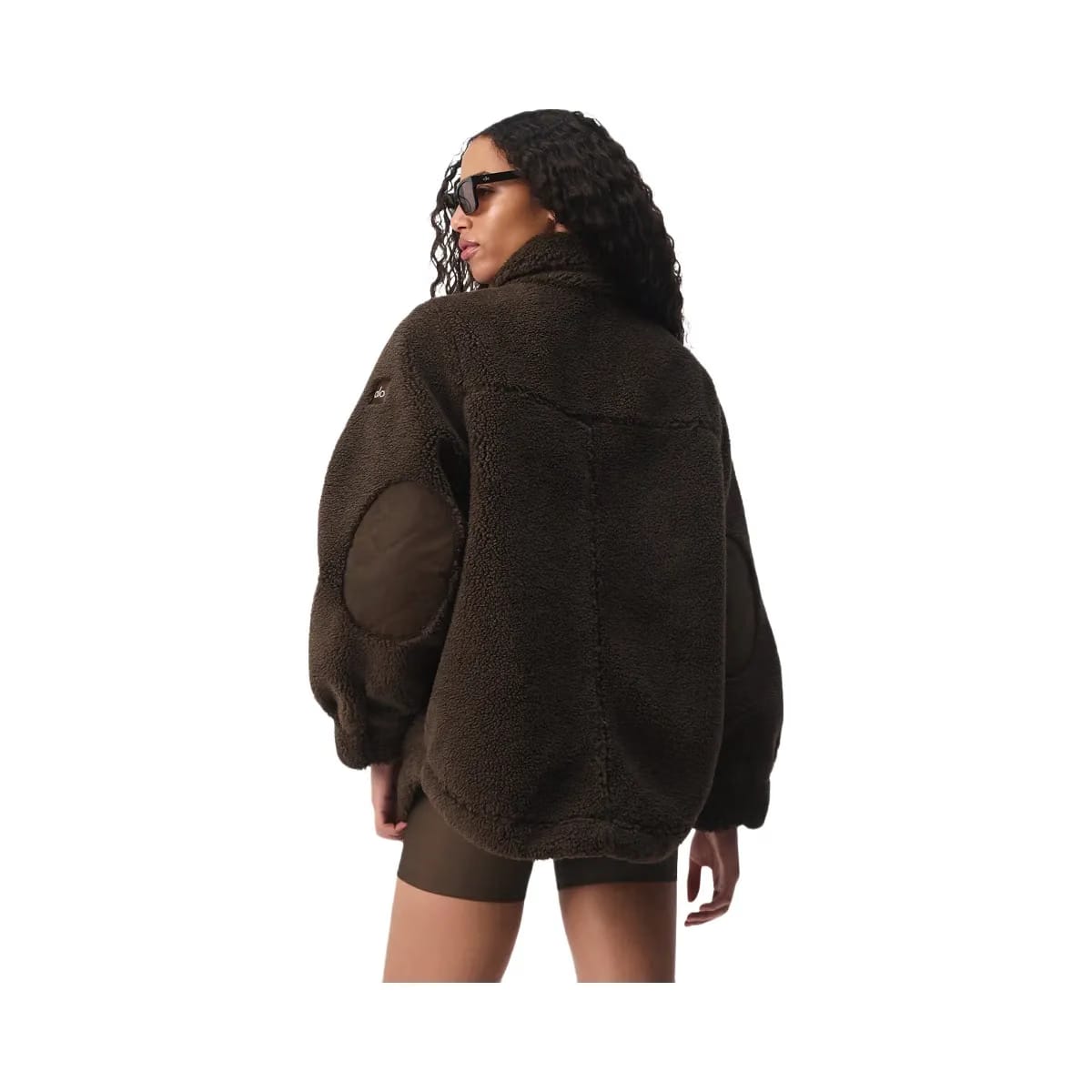 Alo Women's Sherpa Edge Shacket - Espresso