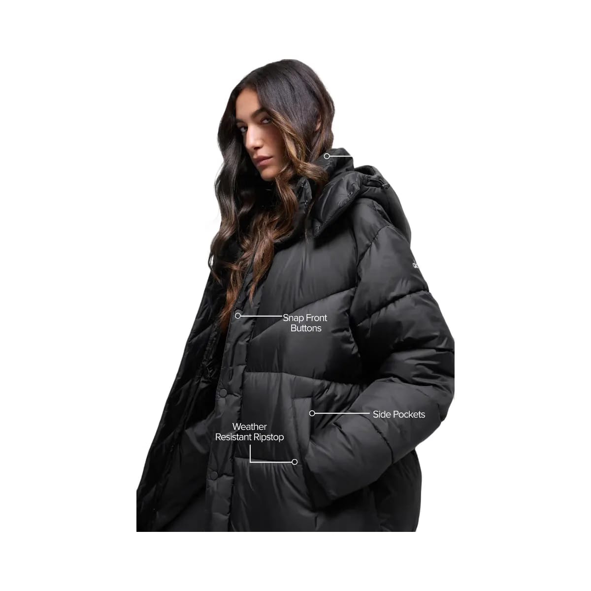 Alo Women's Gold Rush Puffer Trench - Black