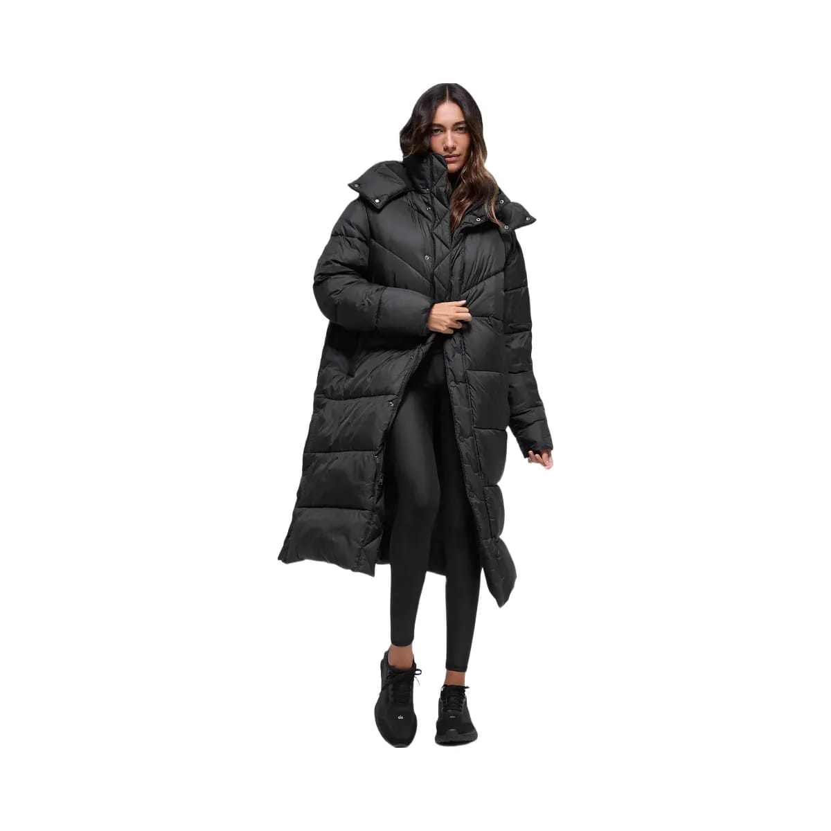 Alo Women's Gold Rush Puffer Trench - Black