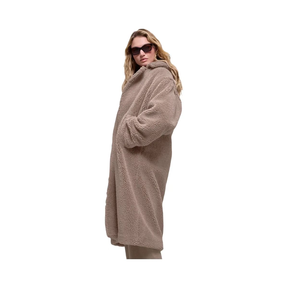 Alo Women's Oversized Sherpa Trench - Chai Latte