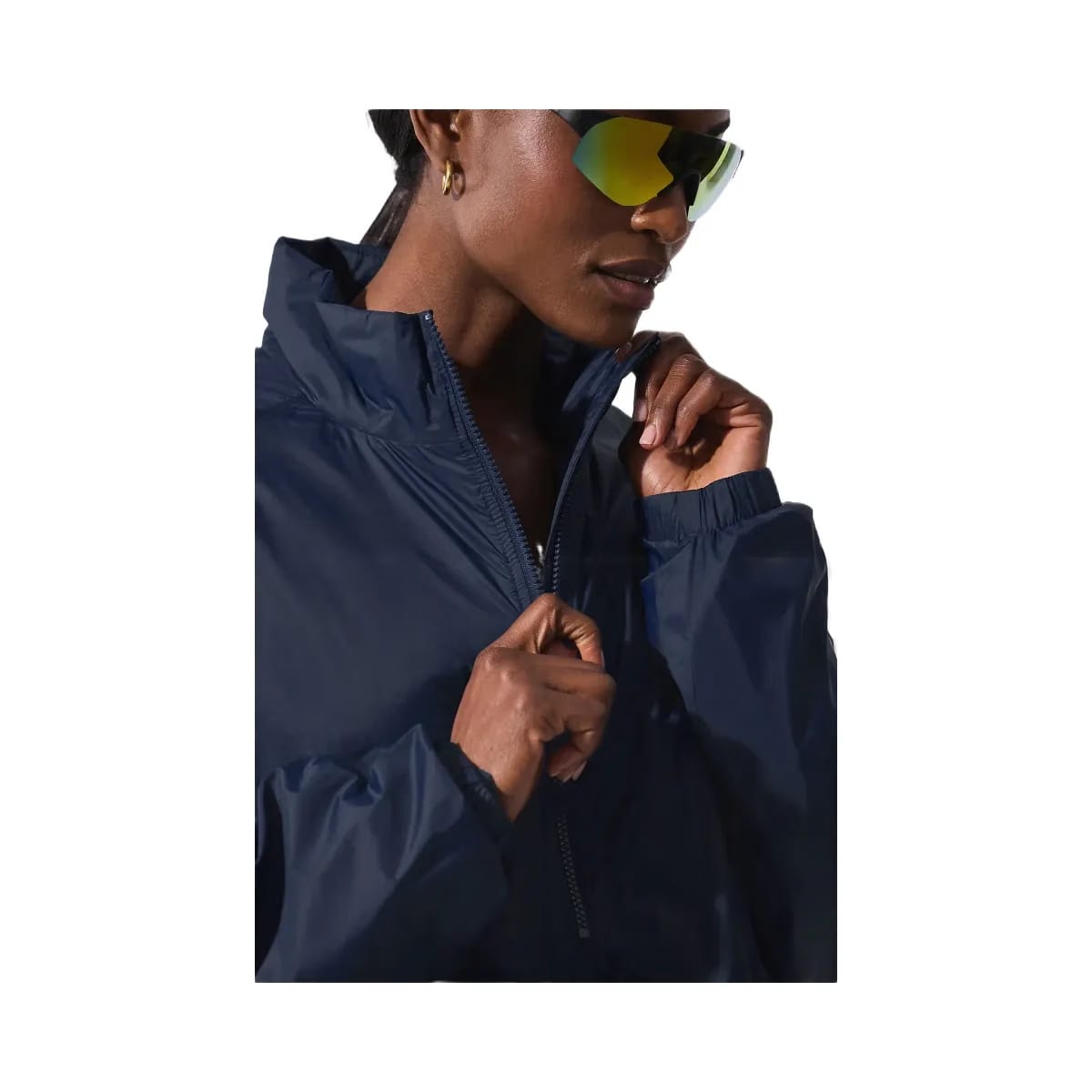 Alo Women's Latitude Light Weight 1/2 Zip Pullover Jacket - Navy