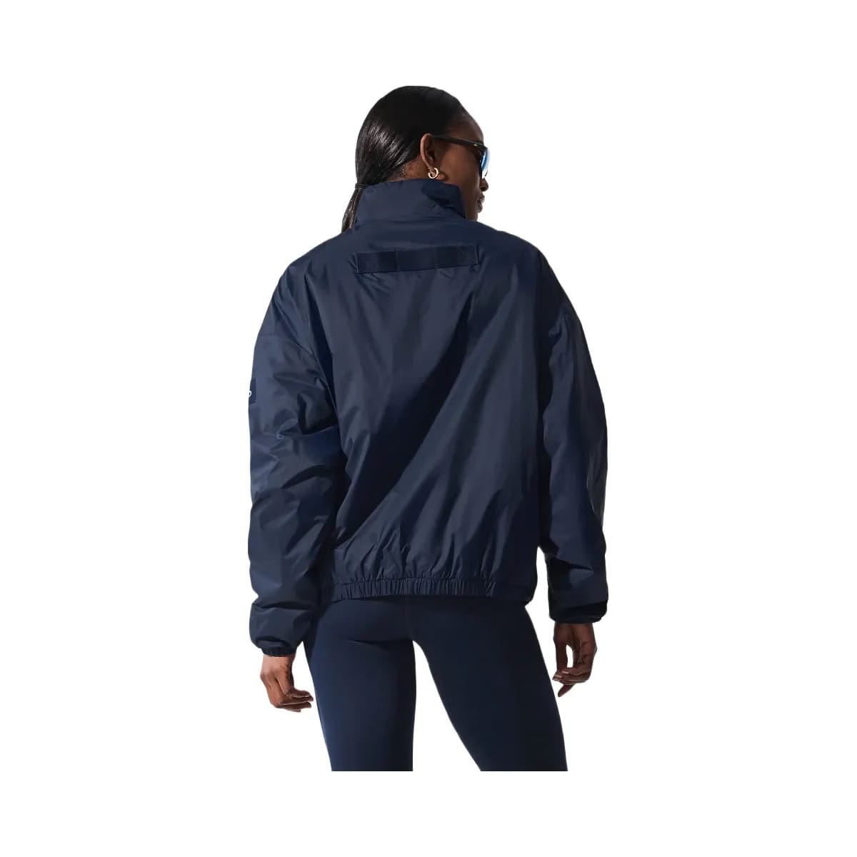 Alo Women's Latitude Light Weight 1/2 Zip Pullover Jacket - Navy