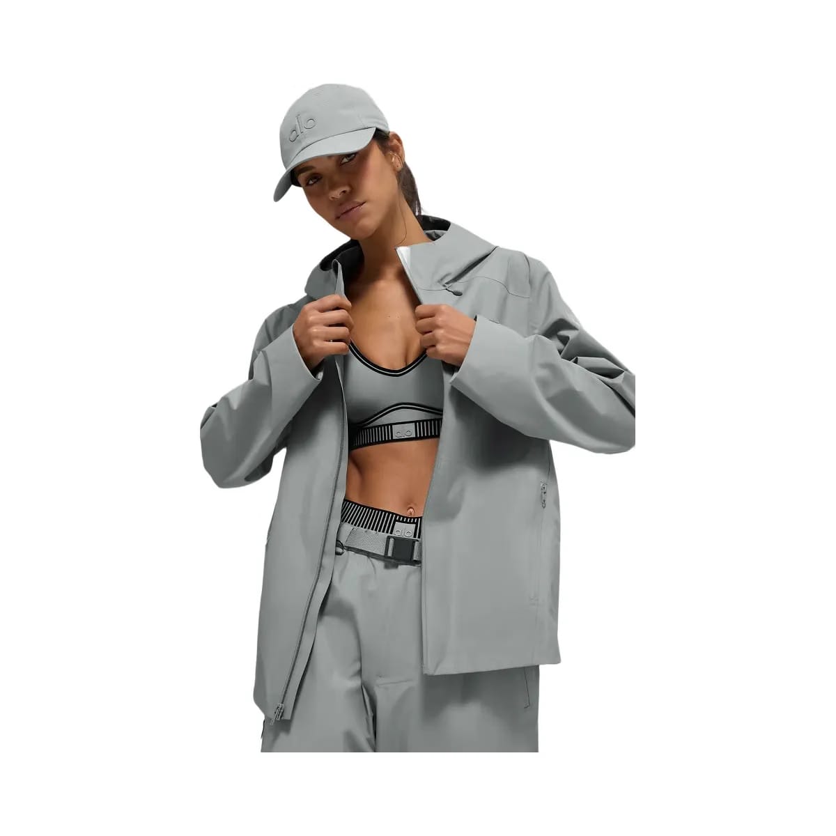 Alo Women's Alpha Shell Jacket - Lunar Grey