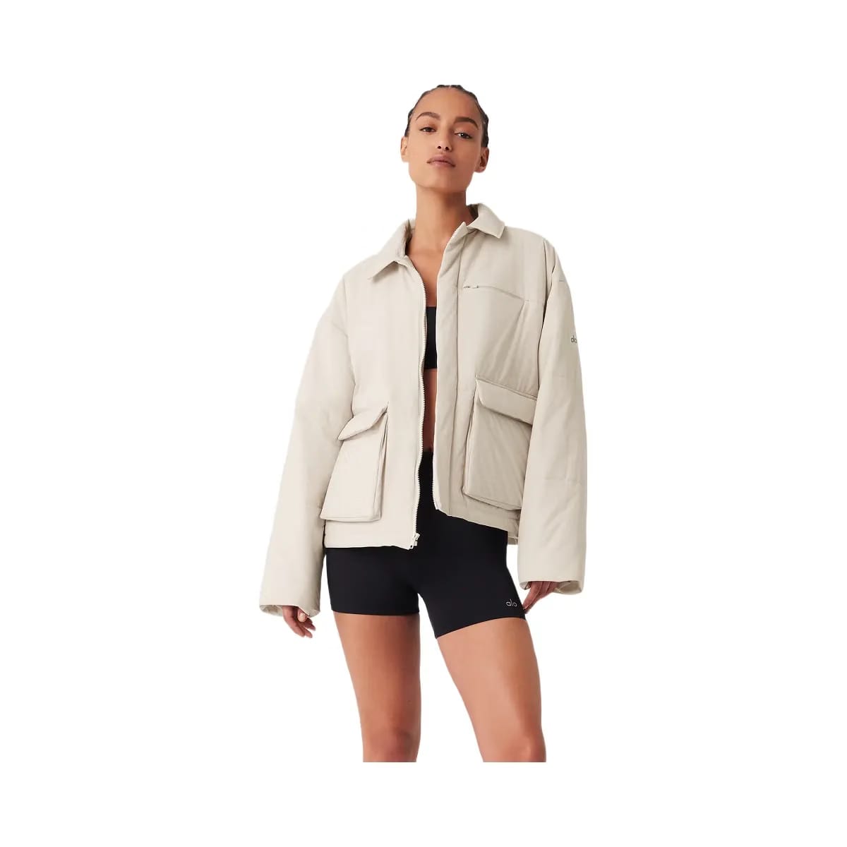 Alo Women's Voyage Utility Cargo Jacket - Bone
