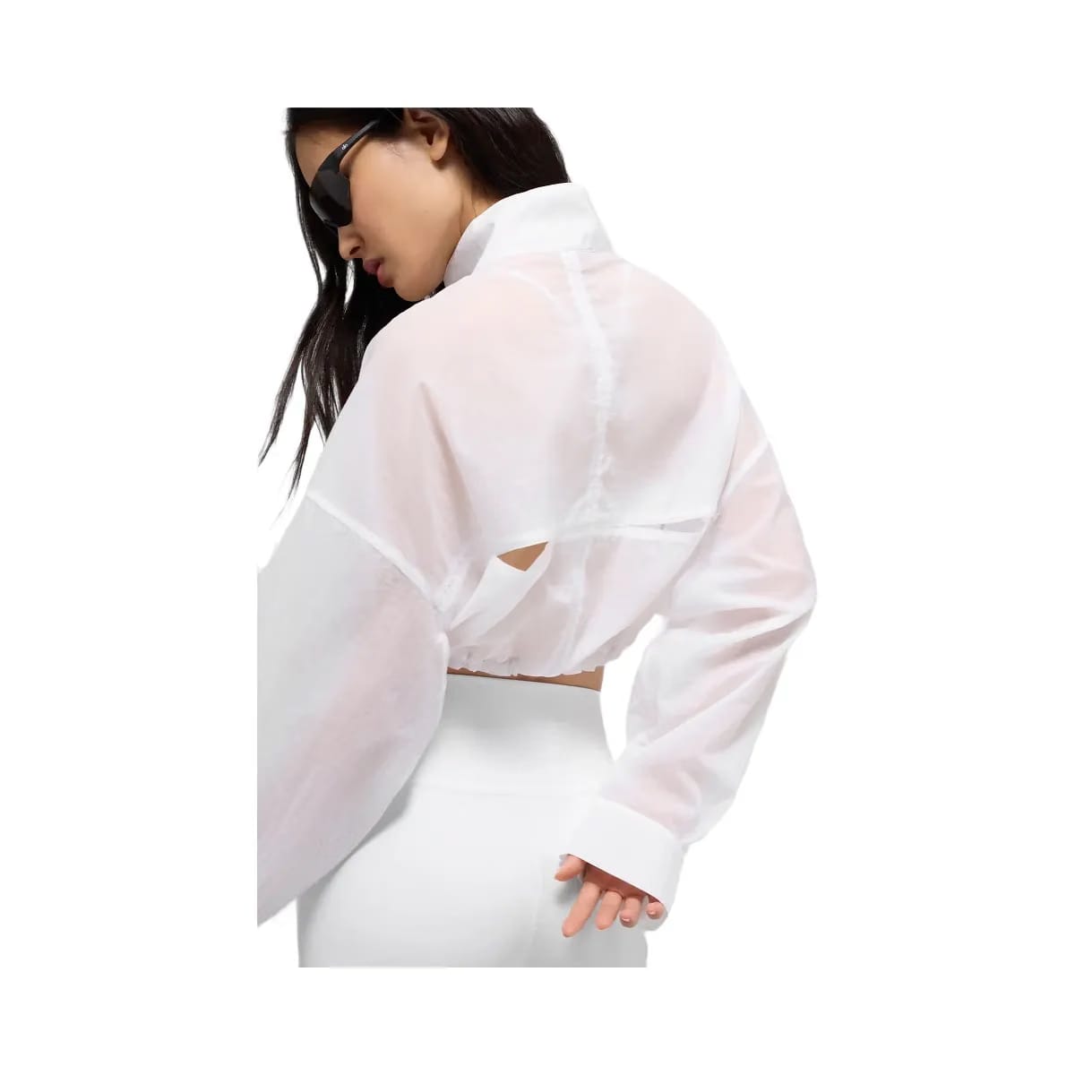 Alo Women's Cropped 1/4 Zip Aerial Pullover - White