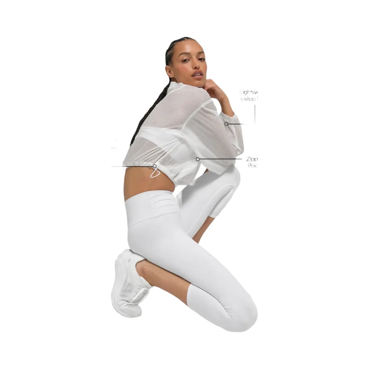 Alo Women's Game Time Full Zip Jacket - White