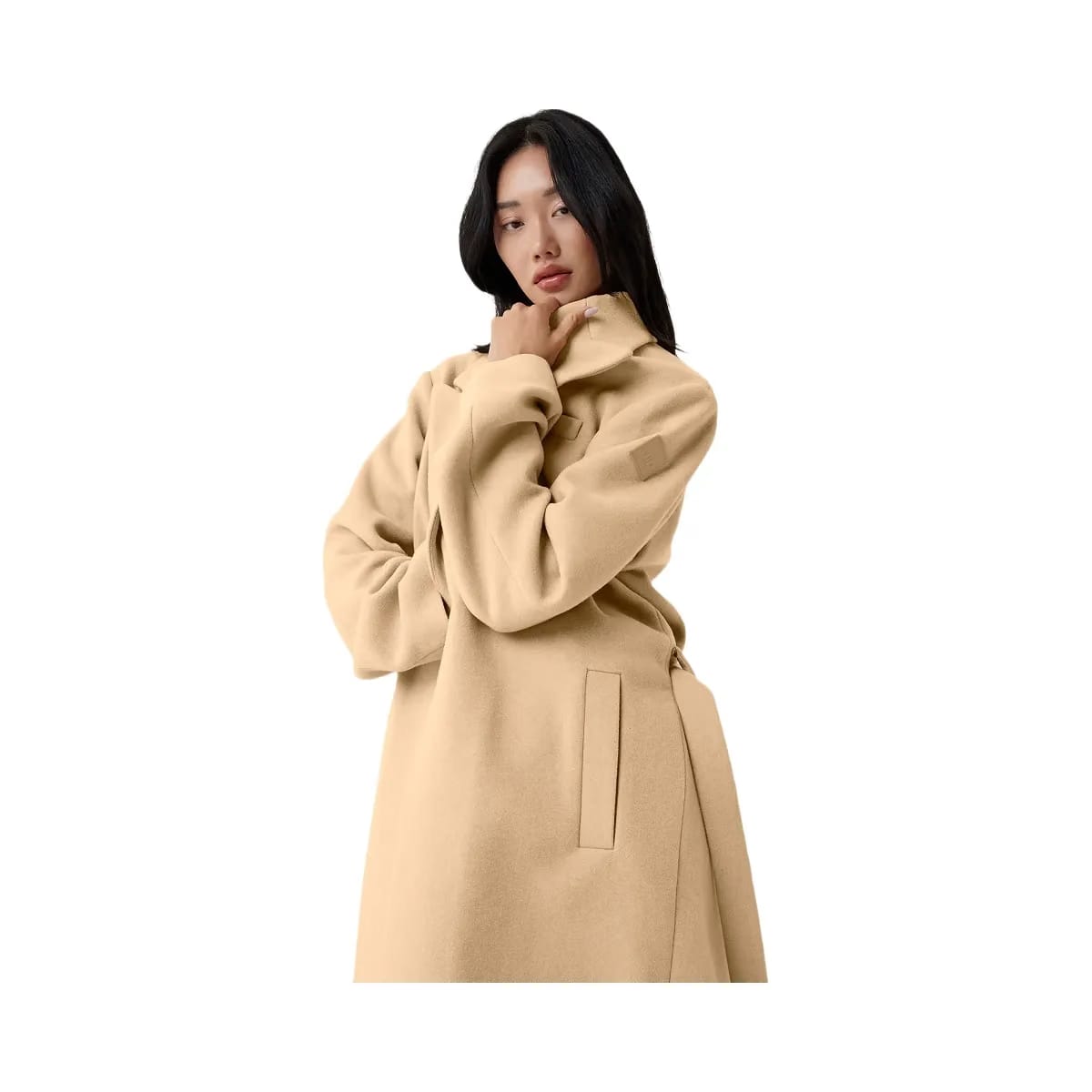 Alo Women's Wool Gameday Overcoat - Camel
