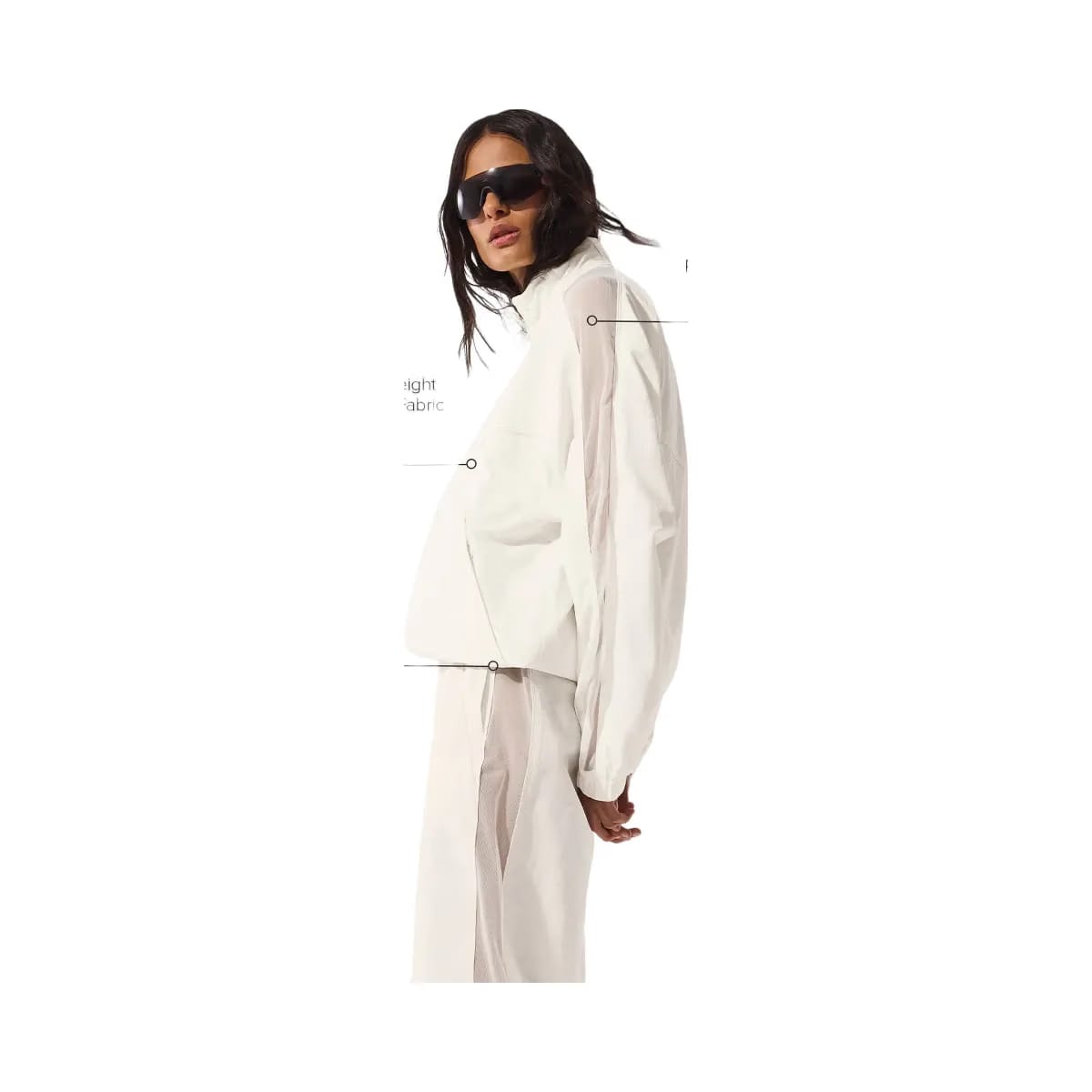 Alo Women's Origin Full-Zip Track Jacket - Ivory