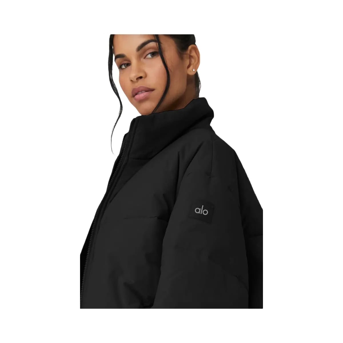 Alo Women's Stretch Woven Street Puffer - Black
