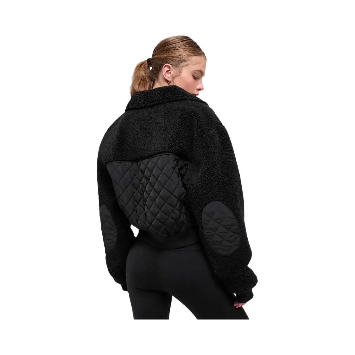 Alo Women's Sherpa Edge Bomber - Black