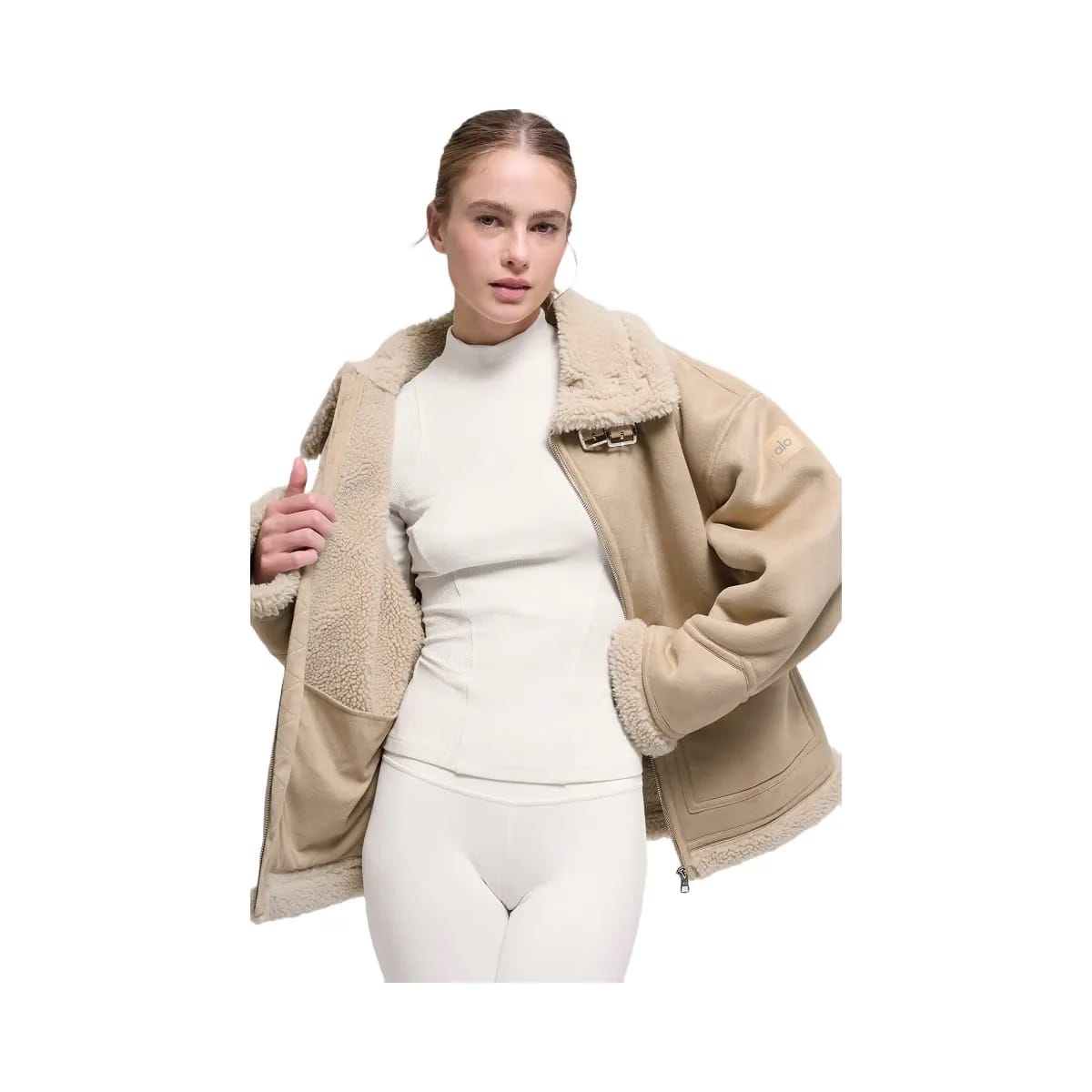 Alo Women's Faux Shearling Grand Jacket - Woodland Tan