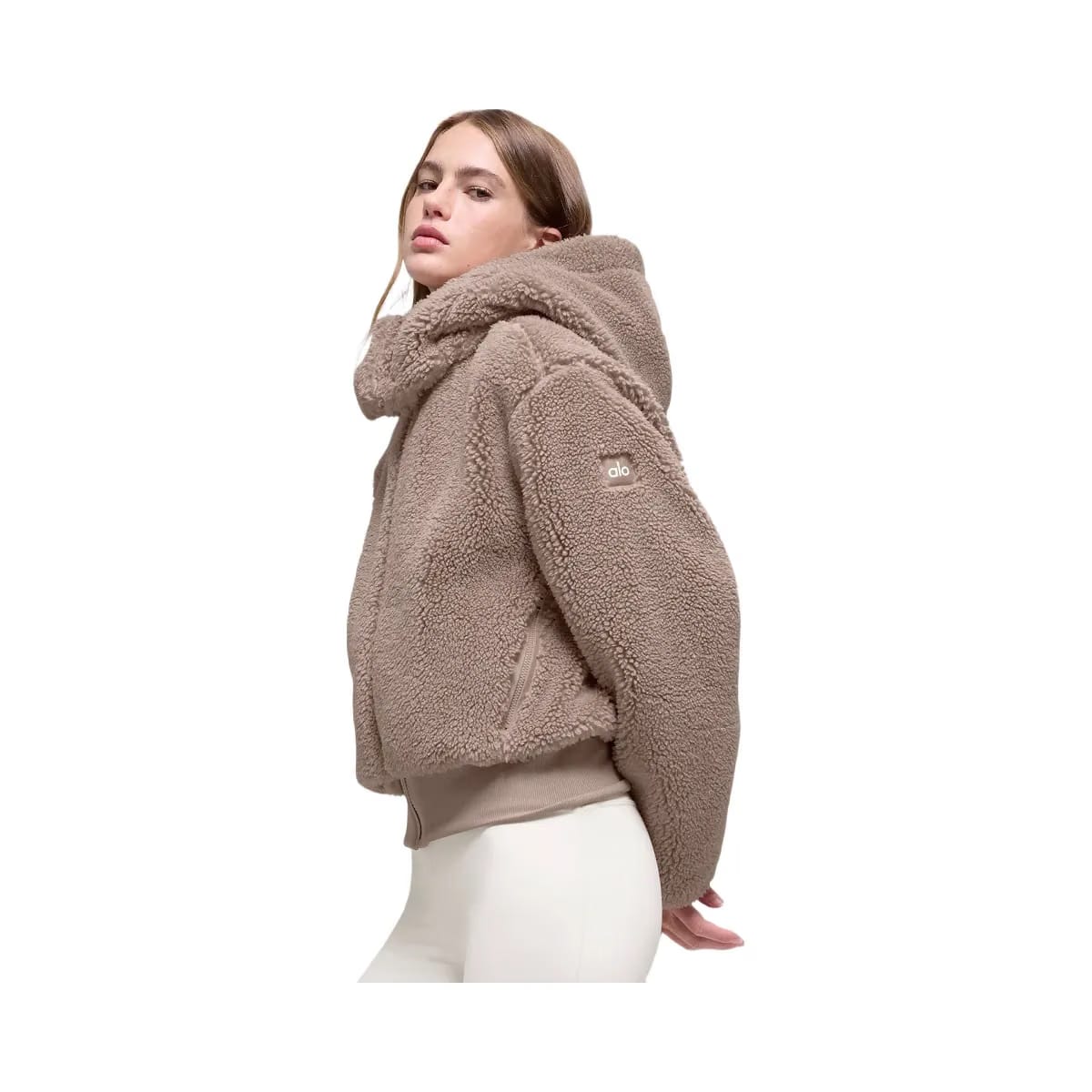 Alo Women's Foxy Sherpa Jacket - Chai Latte