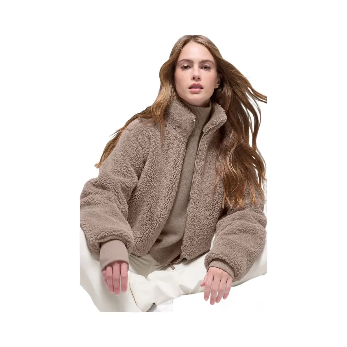 Alo Women's Foxy Sherpa Jacket - Chai Latte
