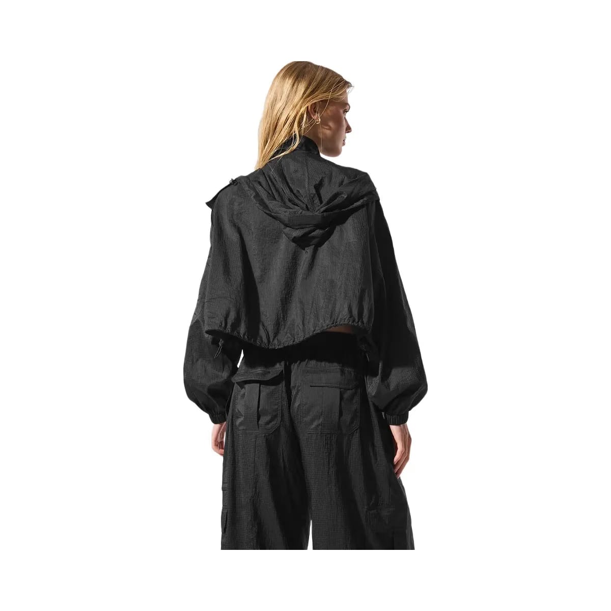 Alo Women's Cropped Game Time Full Zip Jacket - Black