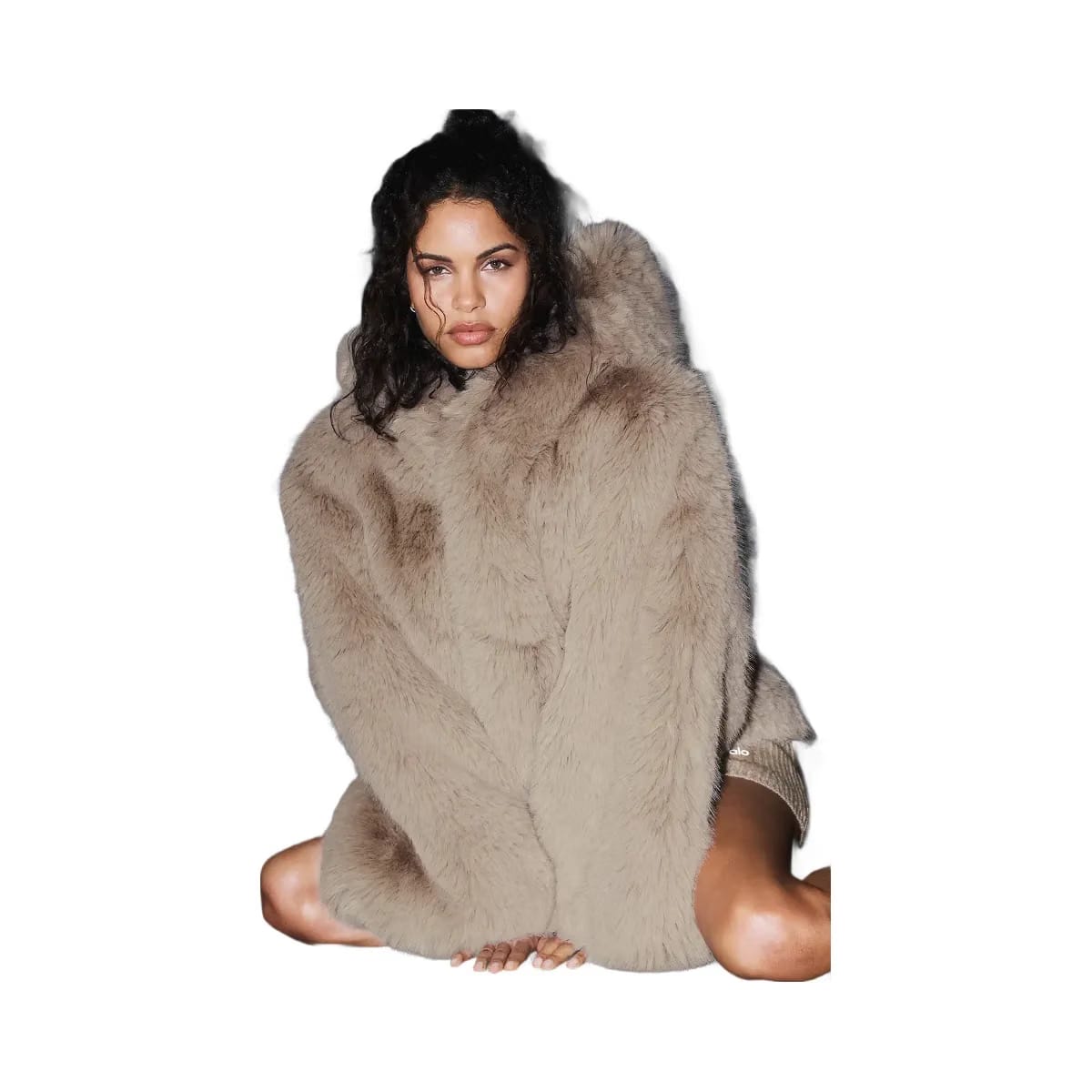 Alo Women's Opulent Faux Fur Statement Jacket - Oat