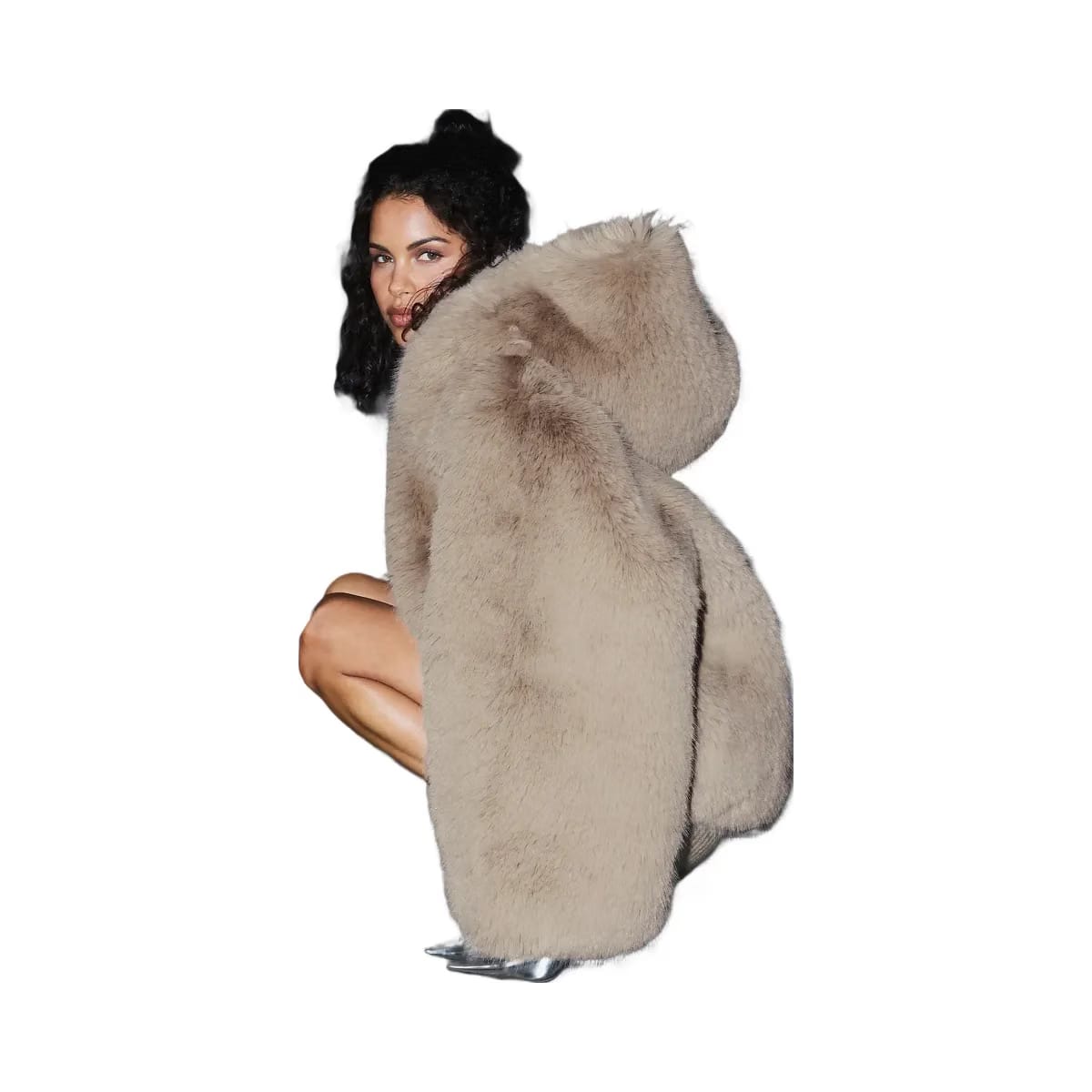 Alo Women's Opulent Faux Fur Statement Jacket - Oat